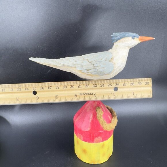 Vintage Russ Berrie And Co Ocean Point Resin Bird On Stand Tall Decor Bird Decor - Picture 5 of 14